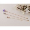 Anna-Kaci Vintage 3Pcs Long Stick Hat Pins Crystal Flower Butterfly and Pearl Details for Classic Hat Lapel and Scarf Accessorizing - 3pcs Vintage - 2 of 4