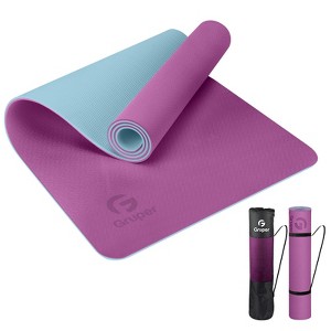 Gruper Non Slip Eco Friendly Yoga Mat with Carrying Strap for Women Fitness Exercise Pilates and Home Workouts - 1 of 4