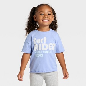 Grayson Mini Toddler Girls' Surf Rider Oversized T-Shirt - Blue - 1 of 4