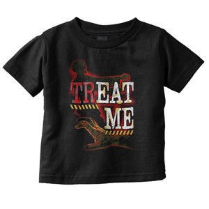 Funny Halloween Zombie Pun Treat Me Toddler Baby Graphic T Shirt Brisco Brands - 1 of 4