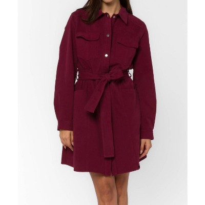 Women's Deena Snap Button Dress - Velvet Heart