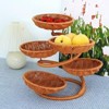 Attop Multi-Layer Creative Fruit Platter Storage Basket,Step-By-Step Rising Snack And Bread Basket, Imitation Rattan Handmade Woven Dried Fruit Basket - 4 of 4