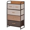 NicBex 5-Drawer Dresser with Fabric Drawers 4-Tier Closet Organizers and Storage with Wooden Top for Bedroom, Living Room, Office - 2 of 4