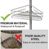 Corner Shower Caddy Tension Pole, 4-Tier Rustproof Bathroom Shelves with Built-In Towel Bars, 75-110 Inch Adjustable Bathtub Storage Organizer - 4 of 4