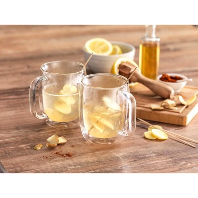 Clear Double-Wall Glass 8-Piece Mug Set