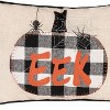 C&F Home 14" x 20" Franklin Plaid Black Pumpkin "Eek" Spider Web Halloween Linen Accent Throw Pillow - 3 of 4