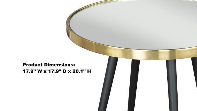 Jonathan Side Table Glass Gold - ZM Home, 2 of 12, play video