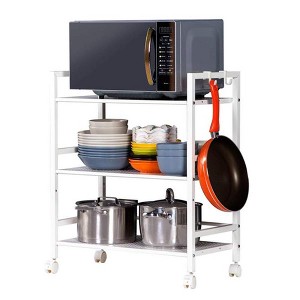 Widened Cart 3-Tier Multi-Function Layer Cart-xm_463w Moveable Storage Rack - 1 of 4