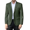 BLUEMING Mens Blazer Herringbone Blazer Jackets Two Button Coats Retro Lightweight Casual Knit Suit Jackets - 4 of 4