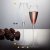 Berkware Elegant Tulip Shaped Long Stem Crystal Champagne Flutes - 7.7 oz - image 3 of 4