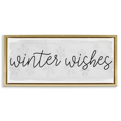 Stupell Industries Winter Wishes Sentiment, 31" x 14"