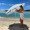 Sunnylife Compact Beach Umbrella La Palma Sage Stripe - UPF50 Shade, 66"x66"x78" - 3 of 4