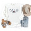 Simply Sage Market Embroidered Paris France Flag Garment Dyed Sweatshirt - 3 of 4