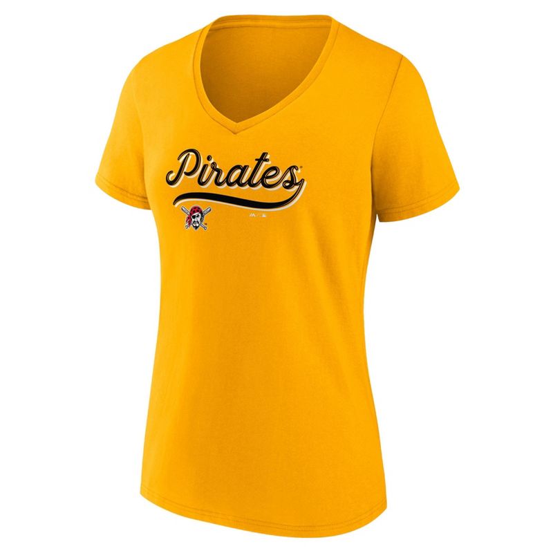 MLB Pittsburgh Pirates Women&#39;s V-Neck Core T-Shirt, 2 of 4