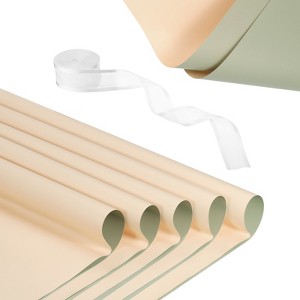 Unique Bargains Waterproof DIY Crafts Packaging Gift Wrap with Ribbon 1 Set - 1 of 4