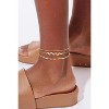 14K Real Gold Silver Plated Ankle Bracelets Waterproof Adjustable Layered Anklet Bracelets No Tarnish - 4 of 4