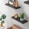 Vtec Trading 3-Pack Black Invisible Bracket Floating Shelves - 2 of 3