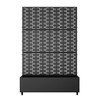 MAYEERTY Planter Box with Trellis Iron Black Brick 01 Style 47x47x16in 3-Piece Set - 4 of 4