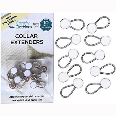 Comfy Clothiers Men And Women's Shirt Collar, Dress Shirt, Cuff, Vests,  Pants, And Neck Button Extender - 3-pack - Clear : Target