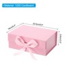 Unique Bargains Collapsible Paper Magnetic Closure Ribbon Gift Box for Birthday, Wedding - 2 of 4