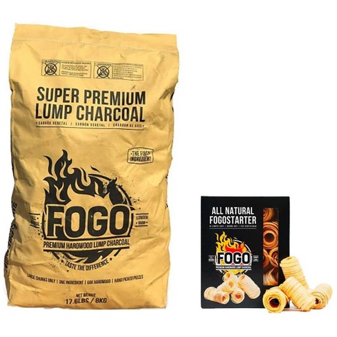 FOGO Super Premium Hardwood Lump Charcoal, Natural, Large Sized Lump Charcoal for Grilling and Smoking, Restaurant Quality - image 1 of 4