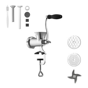 VEVOR Manual Meat Grinder, 304 Stainless Steel Hand Crank Meat Mincer with Steel Table Clamp, Sausage Stuffer, Silver - 1 of 4