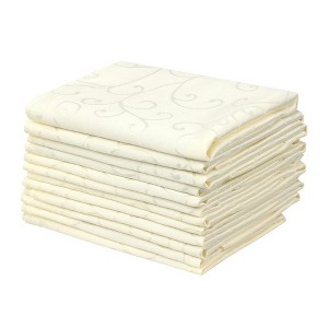 Unique Bargains Cocktail Weddings Dinner Banquets Polyester Napkins 19 x 19 Inches 12 Pcs - 1 of 4