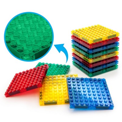PICASSO-TILES Magnetic Tiles and Brick Compatible, Educational Building Block Set for Kids, 12pc