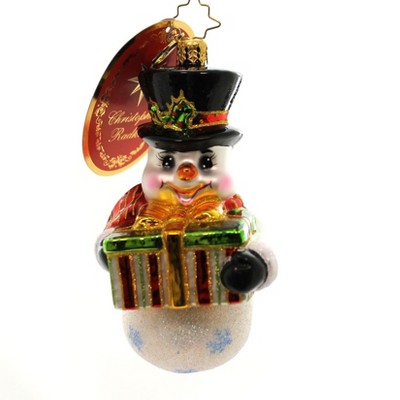 Christopher Radko A Gift For You Snowman  Christmas  -  Tree Ornaments