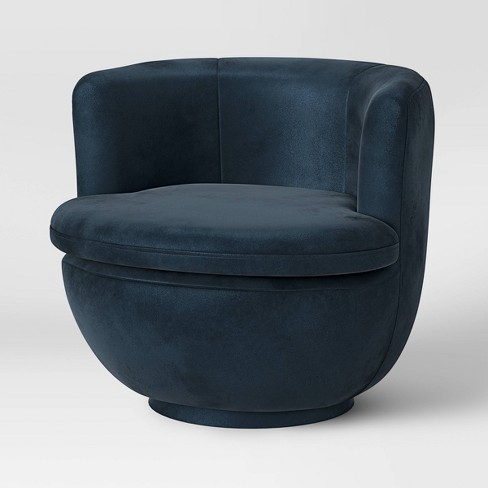 Navy barrel 2025 swivel chair