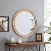 Okak Farmhouse Whitewash Edge Decorative Wall Mirror for Entryway,Bathroom,Circle Vanity Mirror for Bedroom,Living Room - 4 of 4
