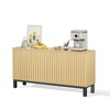 Gymojoy 63" Buffet Cabinet with Storage, Large Sideboard Kitchen Cabinet with 4 Fluted Doors - 2 of 4