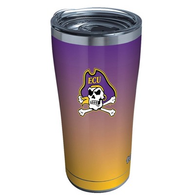 NCAA East Carolina Pirates 20oz Ombre Stainless Steel Tumbler with Lid