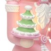 LuxenHome Lighted Nutcracker Pink Soldier with Candy Tree, Battery Operated Holiday Decoration - 3 of 4