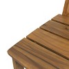 2pk Ashlyn Outdoor Acacia Wood Backed Bar Stools Teak - Christopher Knight Home: Splayed H-Frame, Water-Resistant - 2 of 4