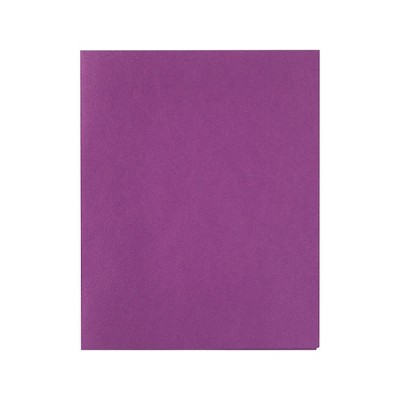 Staples School Grade 2 Pocket Folder with Fasteners Purple 25/BX 27544-CC