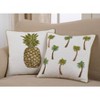18"x18" Poly Filled Beaded Pineapple Square Throw Pillow White - Saro Lifestyle - 3 of 3