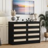 Rattan Dresser for Bedroom - 8 Spacious Drawers, Modern Design, Versatile for Closet & TV Stand - 4 of 4