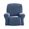 Sure Fit 30" Wide Cedar Stretch Textured Recliner Slipcover Washed Indigo: Machine Washable, Pet Friendly - 3 of 4