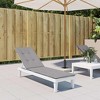 vidaXL Deck Chair Cushion in Gray - Modern Comfort, Durable Oxford Fabric, Breathable, Water Resistant, Adjustable, Indoor & Outdoor Use - 2 of 4