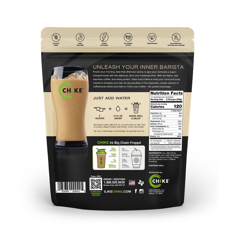 Chike Protein Iced Coffee - Vanilla - 15.8oz (Bag), 3 of 8