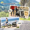 2-in-1 Pet Bike Trailer for Small Dogs, Road-Visibility Dog Stroller Bicycle Carrier, Weather-Strong Bike Wagon Trailer Sidecar Attachment - 4 of 4