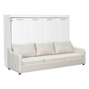 Merax Murphy Cabinet Bed with Folding Sofa, Built-in Storage Shelves and LED Light, Full - 3 of 4
