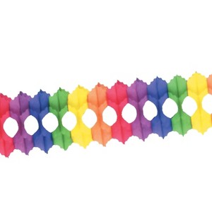 Beistle 5 1/2" x 12' Arcade Garland Rainbow 3/Pack 55036-RB - 1 of 1