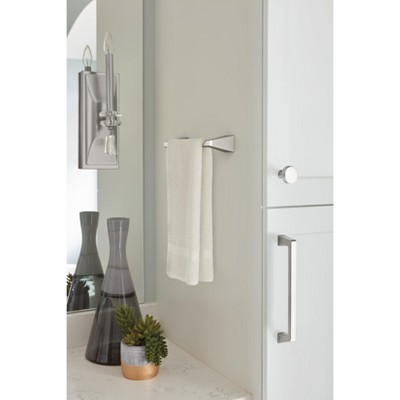 Brushed Nickel 11" Geometric Wall Mounted Towel Bar