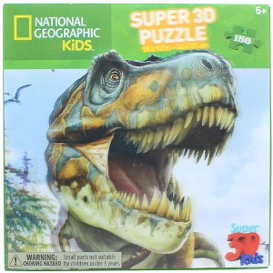 National Geographic National Geographic Kids Tyrannosaurus Rex 150 Piece Super 3D Jigsaw Puzzle - 1 of 4
