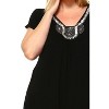 Women's Plus Size Embellished V-Neck Fenella Tunic Top - White Mark - 3 of 3