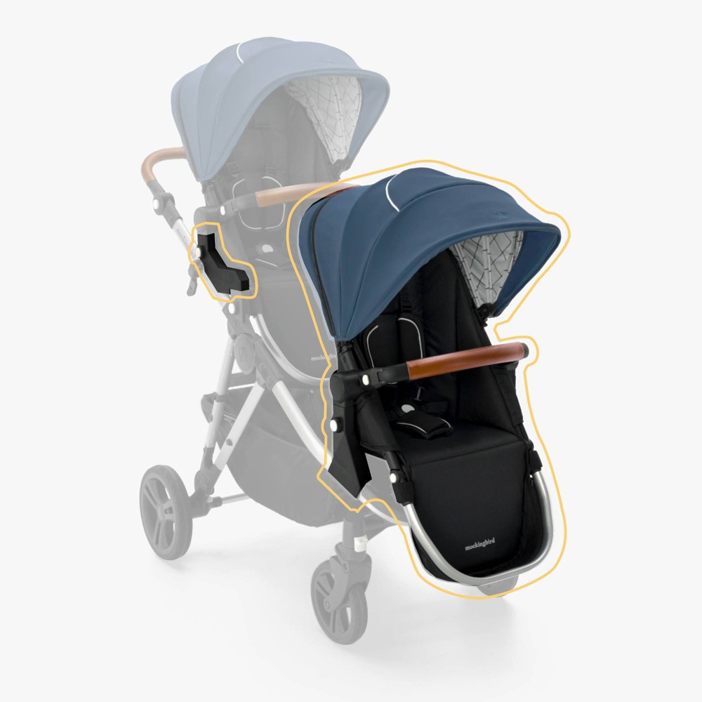 Photos - Pushchair Accessories Mockingbird 2nd Seat Kit 2.0 - Sea Windowpane