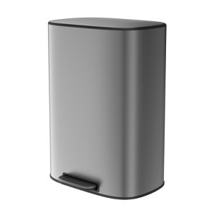 XINGHANZHENXUAN Indoor Trash Cans, Kitchen Foot Pedal Operated Soft Close Trash Can - 1 of 4