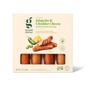 Jalapeno & Cheddar Chicken Sausage - 12oz - Good & Gather™ - 1 of 3